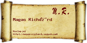 Magas Richárd névjegykártya