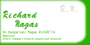 richard magas business card